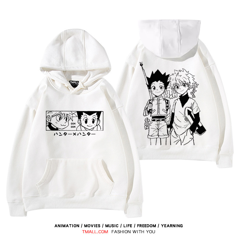 全職獵人 聯名衛衣2024秋冬新款親子情侶裝薄絨款連帽衛衣