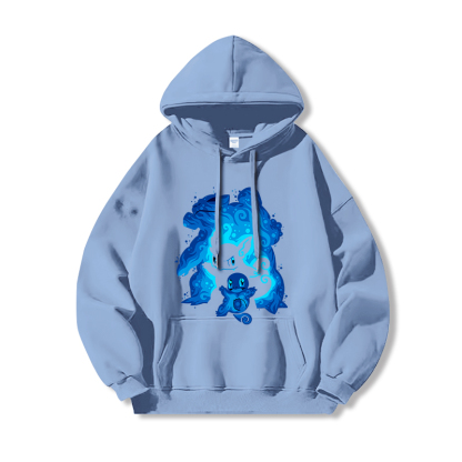 寶可夢 聯名衛衣2024秋冬新款親子情侶裝薄絨款連帽衛衣