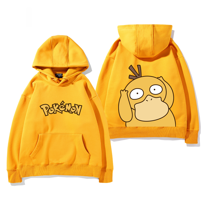 精靈寶可夢可達鴨 衛衣2025秋冬新款親子情侶裝連帽衛衣