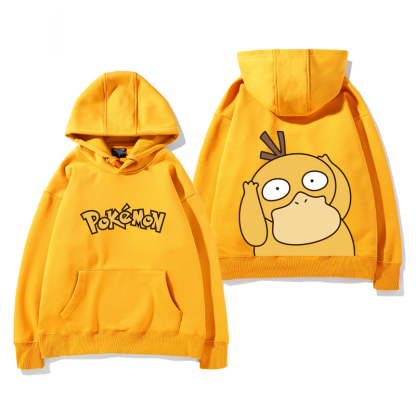 精靈寶可夢可達鴨 衛衣2025秋冬新款親子情侶裝連帽衛衣