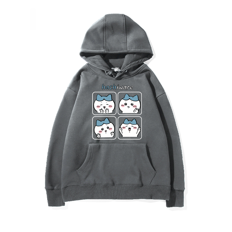 chiikawa 2024秋冬新款親子情侶裝薄絨款連帽衛衣