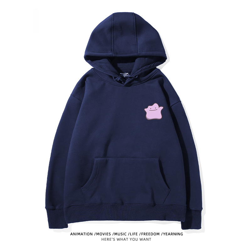 寶可夢 聯名衛衣2024秋冬新款親子情侶裝薄絨款連帽衛衣