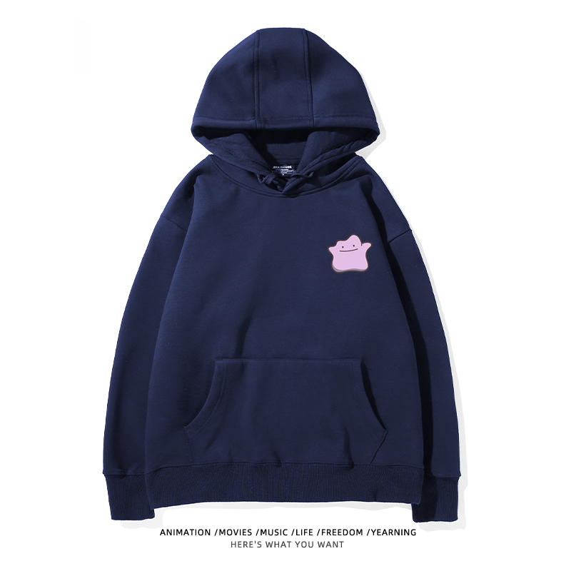 寶可夢 聯名衛衣2024秋冬新款親子情侶裝薄絨款連帽衛衣