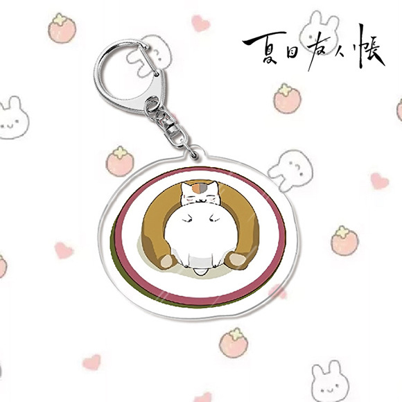 夏目友人帳夏目貴志貓咪老師/斑夏目玲子周邊擺件立牌鑰匙扣掛飾【單買三件起送】