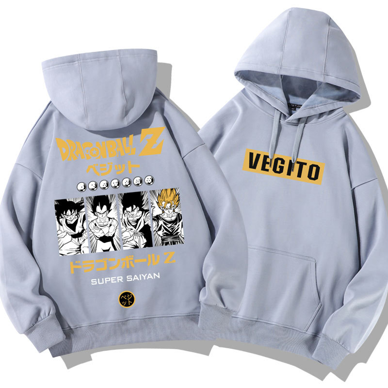 七龍珠聯名衛衣2024秋冬新款親子情侶裝薄絨款連帽衛衣