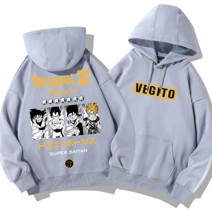 七龍珠聯名衛衣2024秋冬新款親子情侶裝薄絨款連帽衛衣