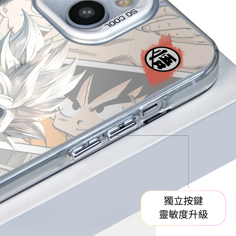 七龍珠彩銀線條漸變防摔手機殼