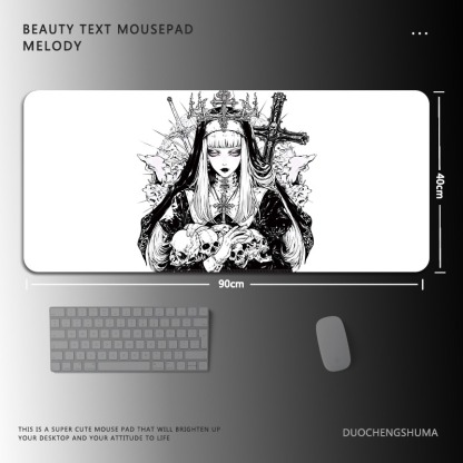 暗黑風哥特電競超大遊戲加厚防滑鼠標墊