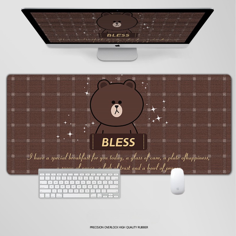 布朗熊電競超大遊戲加厚防滑鼠標墊