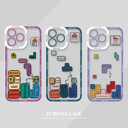 俄羅斯方塊天使眼透明防摔軟殼