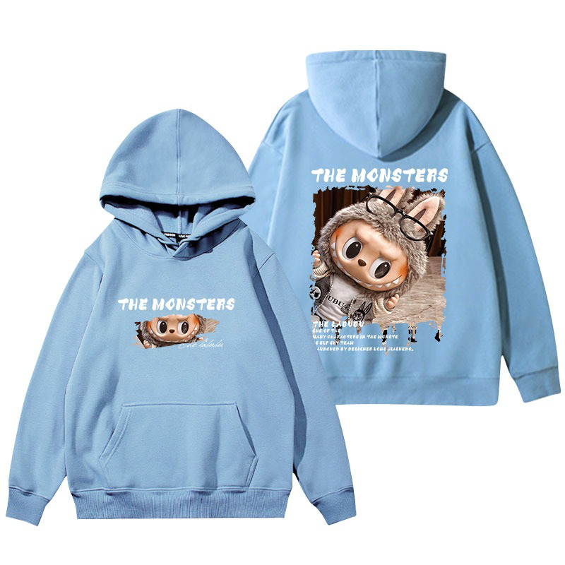 labubu新款 寬鬆百搭 秋冬款 寬鬆連帽T