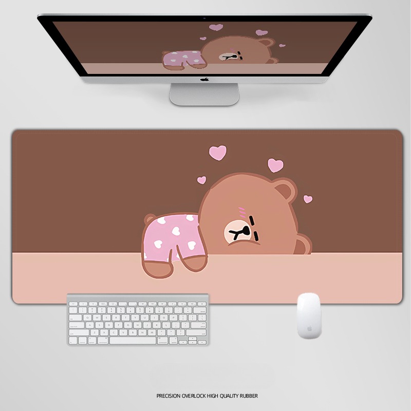 布朗熊電競超大遊戲加厚防滑鼠標墊