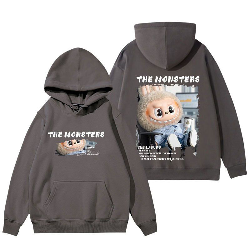 labubu新款 寬鬆百搭 秋冬款 寬鬆連帽T