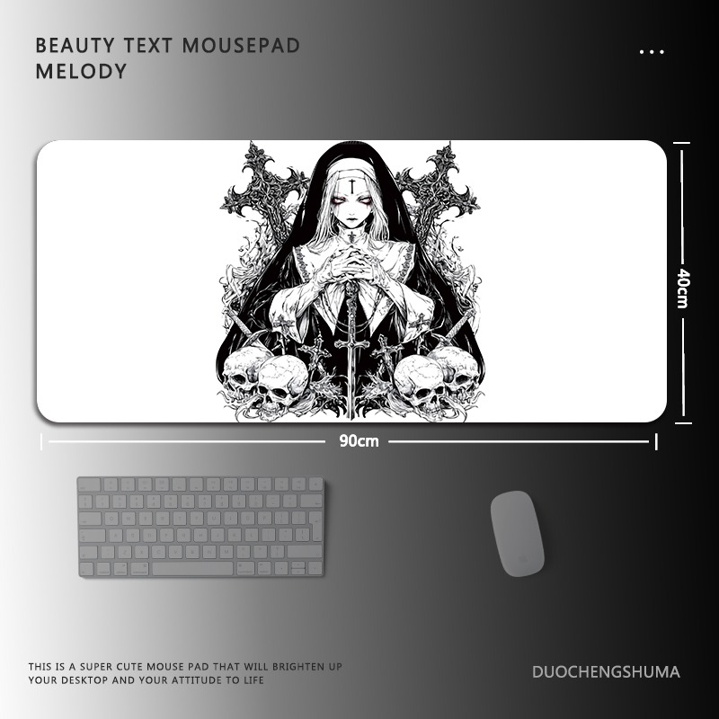 暗黑風哥特電競超大遊戲加厚防滑鼠標墊