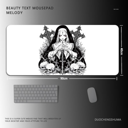 暗黑風哥特電競超大遊戲加厚防滑鼠標墊