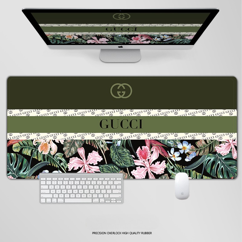 古馳電競超大遊戲加厚防滑鼠標墊