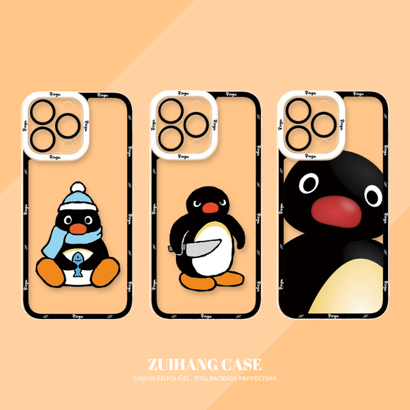 Pinggu企鵝天使眼透明防摔軟殼