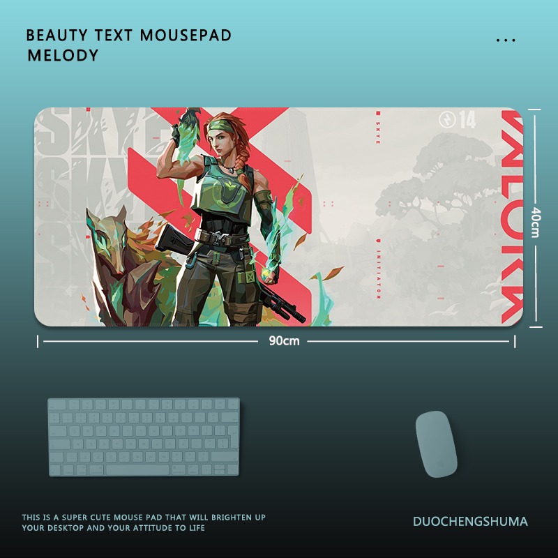 無畏契約鼠標墊瓦羅蘭特Valorant電競男生超大遊戲加厚防滑桌墊子