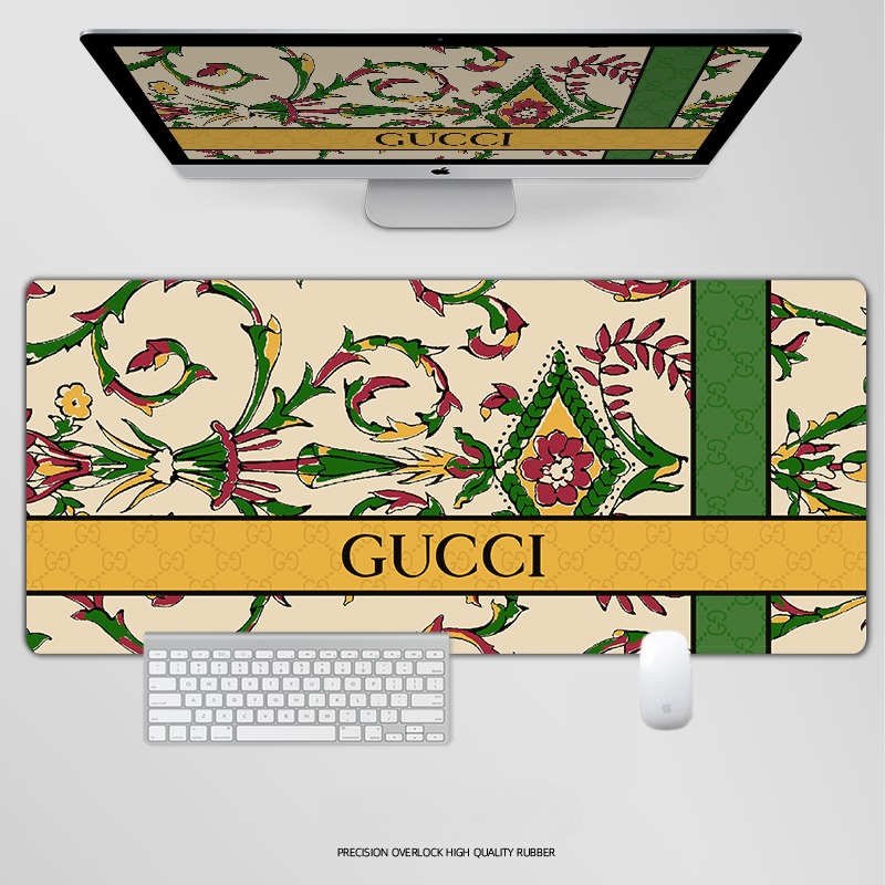 古馳電競超大遊戲加厚防滑鼠標墊