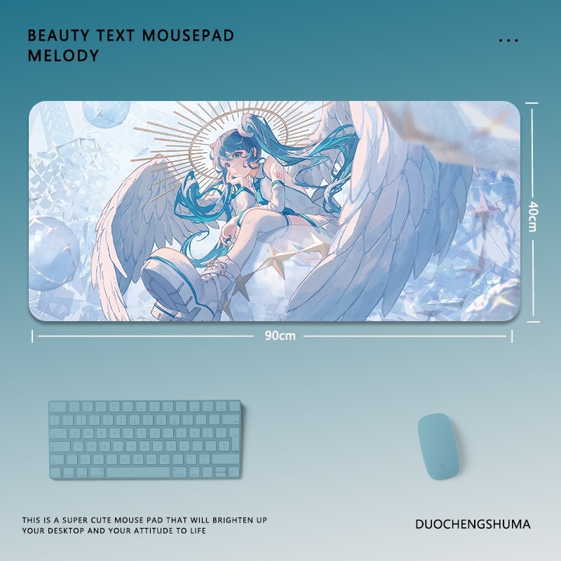 初音未來電競超大遊戲加厚防滑鼠標墊