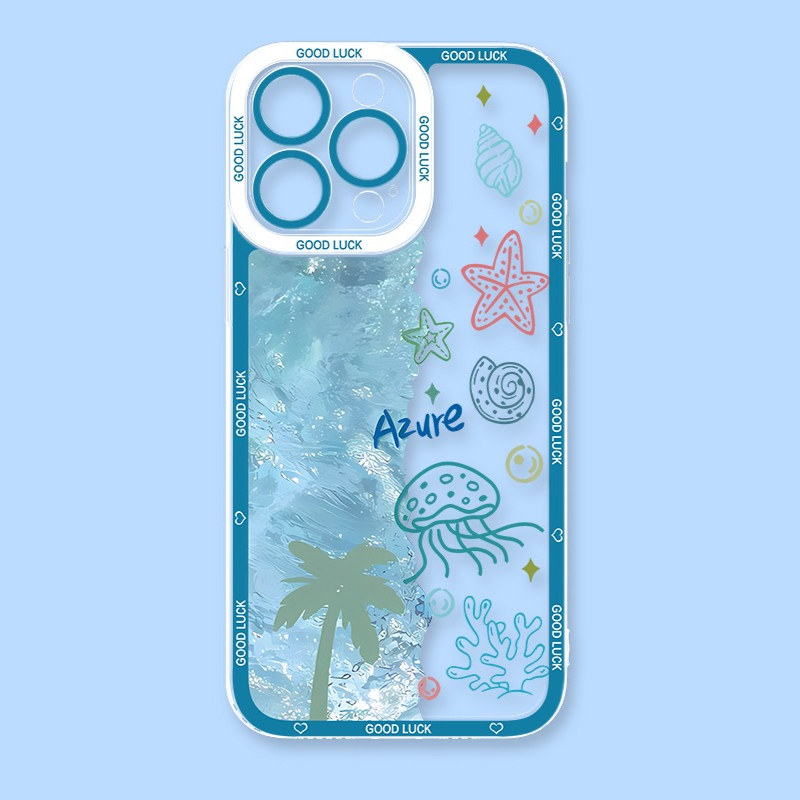 海洋生物天使眼透明防摔軟殼