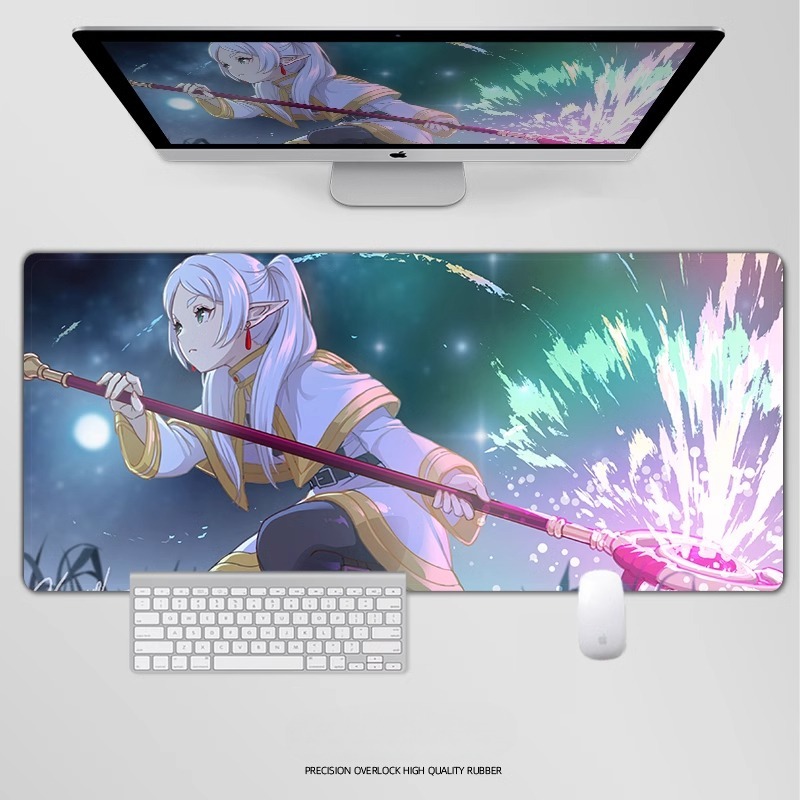 葬送的芙莉蓮鼠標墊辛美爾菲倫伏拉梅鍵盤墊超大電競遊戲桌墊定製
