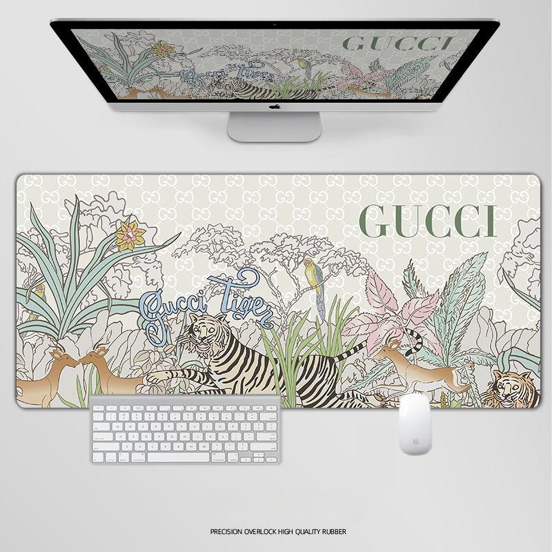 古馳電競超大遊戲加厚防滑鼠標墊