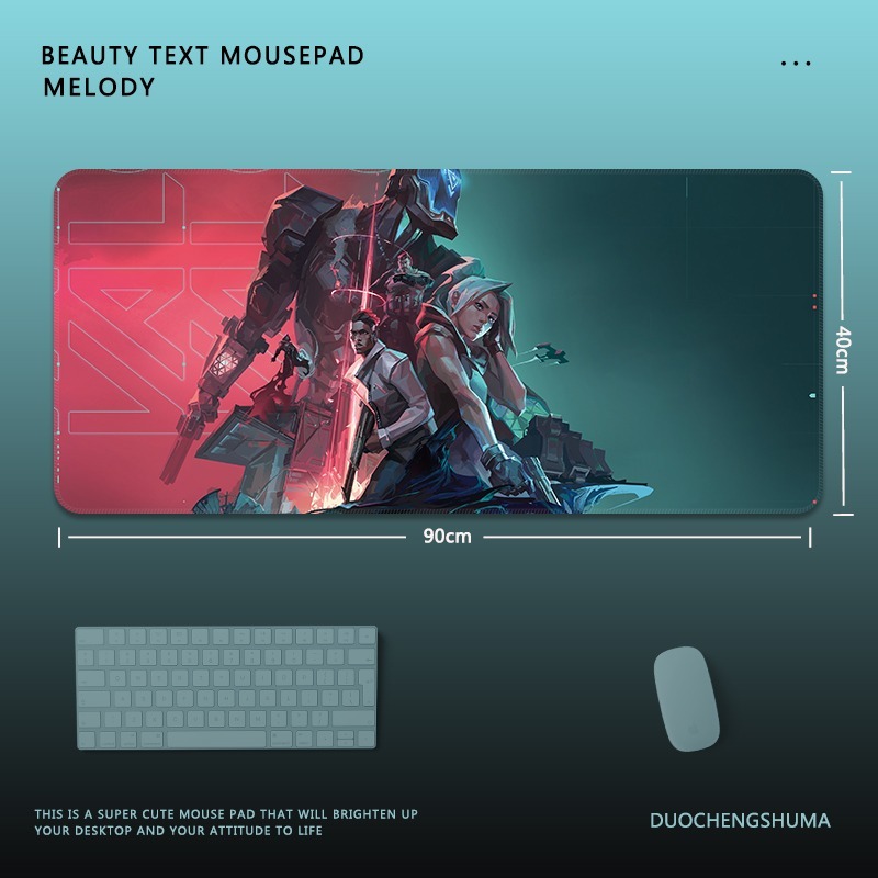 無畏契約鼠標墊瓦羅蘭特Valorant電競男生超大遊戲加厚防滑桌墊子