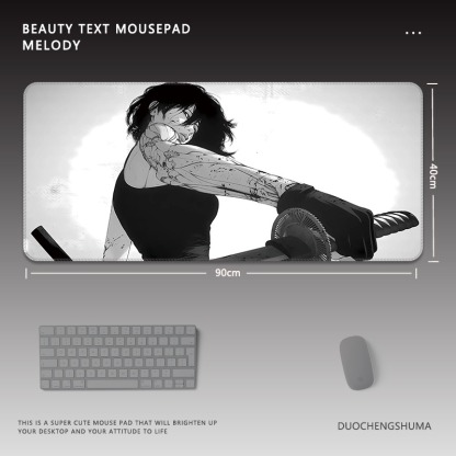 古風動漫電競超大遊戲加厚防滑鼠標墊