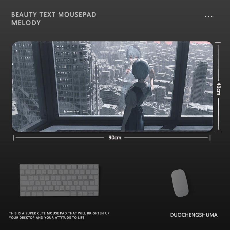 EVA新世紀福音戰士電競超大遊戲加厚防滑鼠標墊