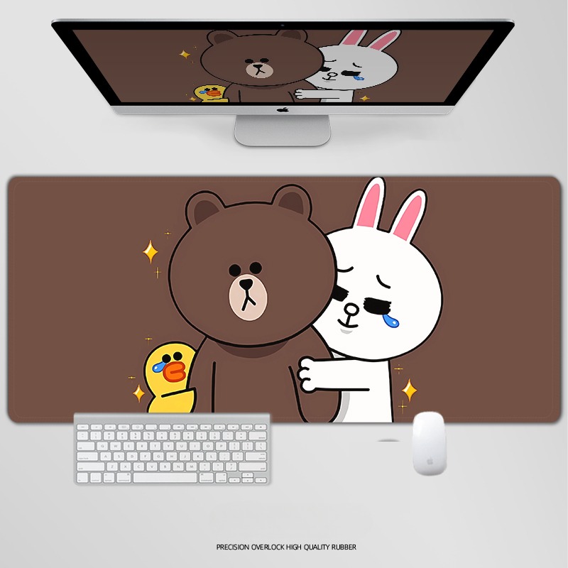 布朗熊電競超大遊戲加厚防滑鼠標墊