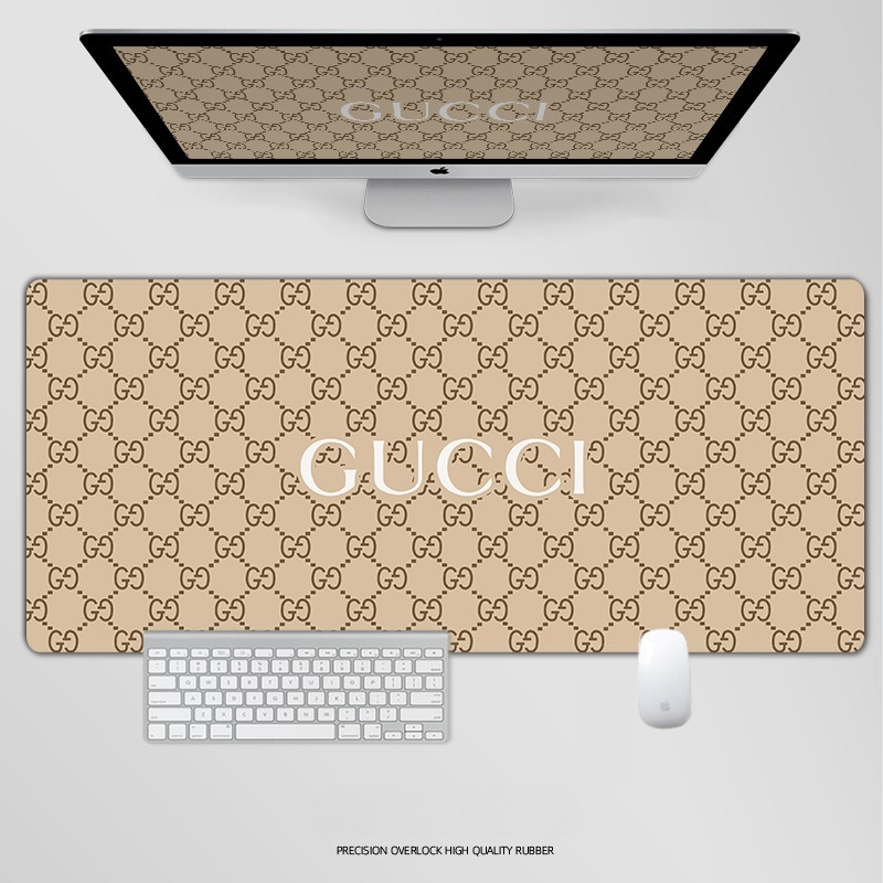 古馳電競超大遊戲加厚防滑鼠標墊