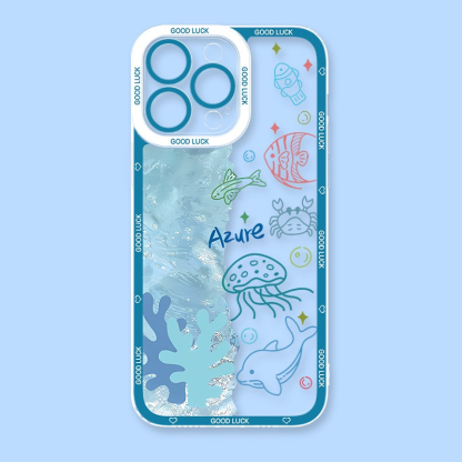 海洋生物天使眼透明防摔軟殼