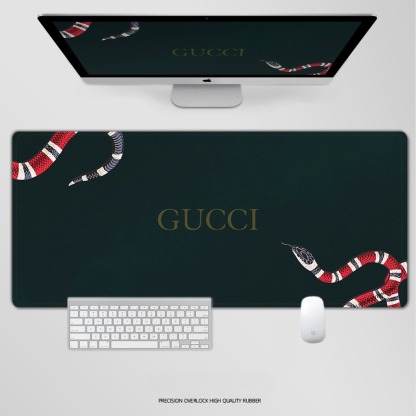 古馳電競超大遊戲加厚防滑鼠標墊