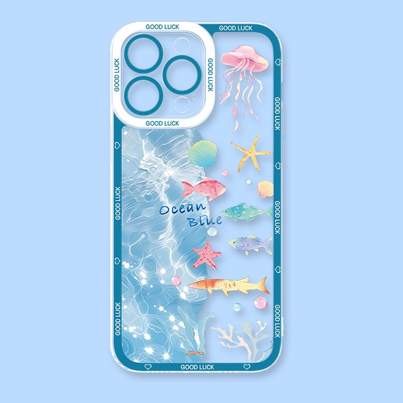 海洋生物天使眼透明防摔軟殼