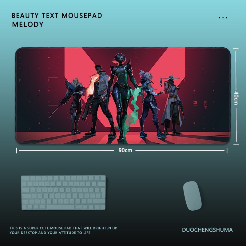 無畏契約鼠標墊瓦羅蘭特Valorant電競男生超大遊戲加厚防滑桌墊子