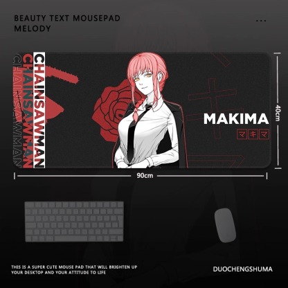 電鋸人瑪奇瑪電競超大遊戲加厚防滑鼠標墊