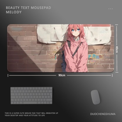 二次元報紙電競超大遊戲加厚防滑鼠標墊