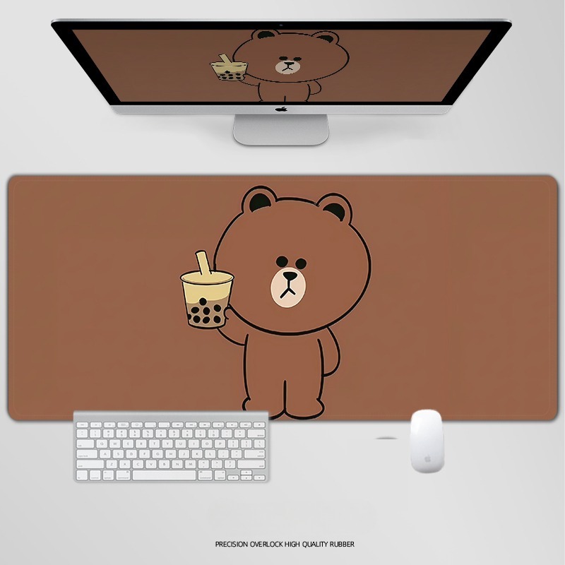 布朗熊電競超大遊戲加厚防滑鼠標墊