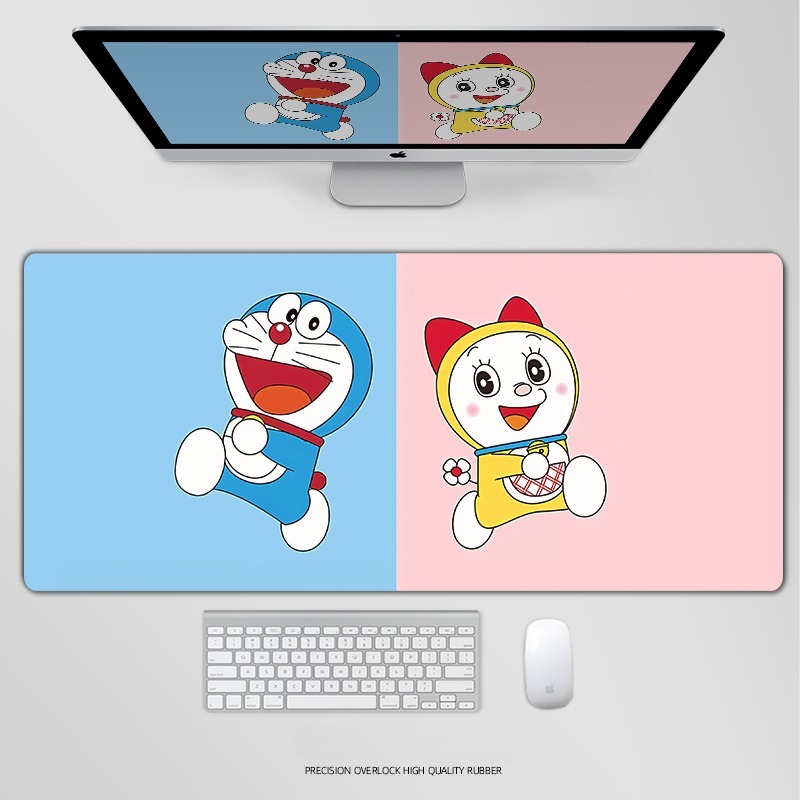 哆啦A夢電競超大遊戲加厚防滑鼠標墊