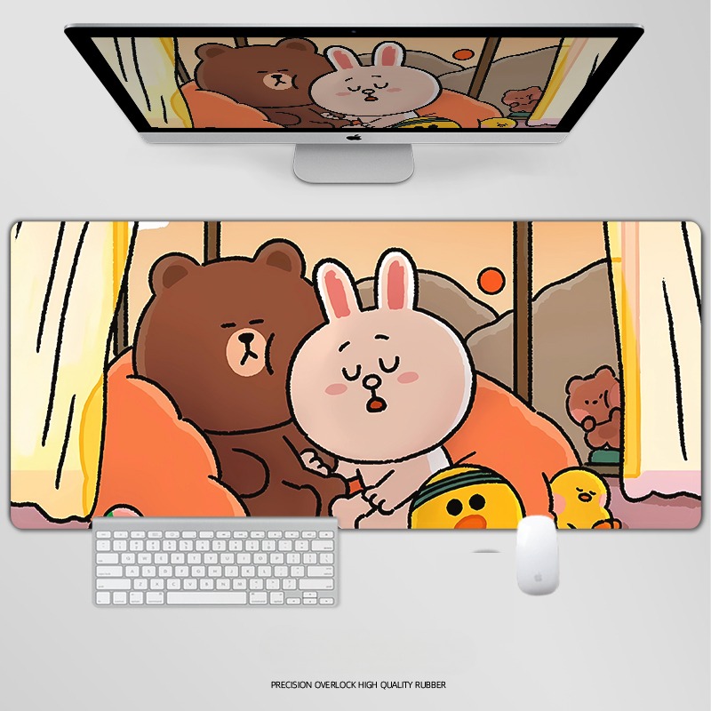 布朗熊電競超大遊戲加厚防滑鼠標墊