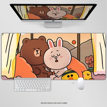 布朗熊電競超大遊戲加厚防滑鼠標墊