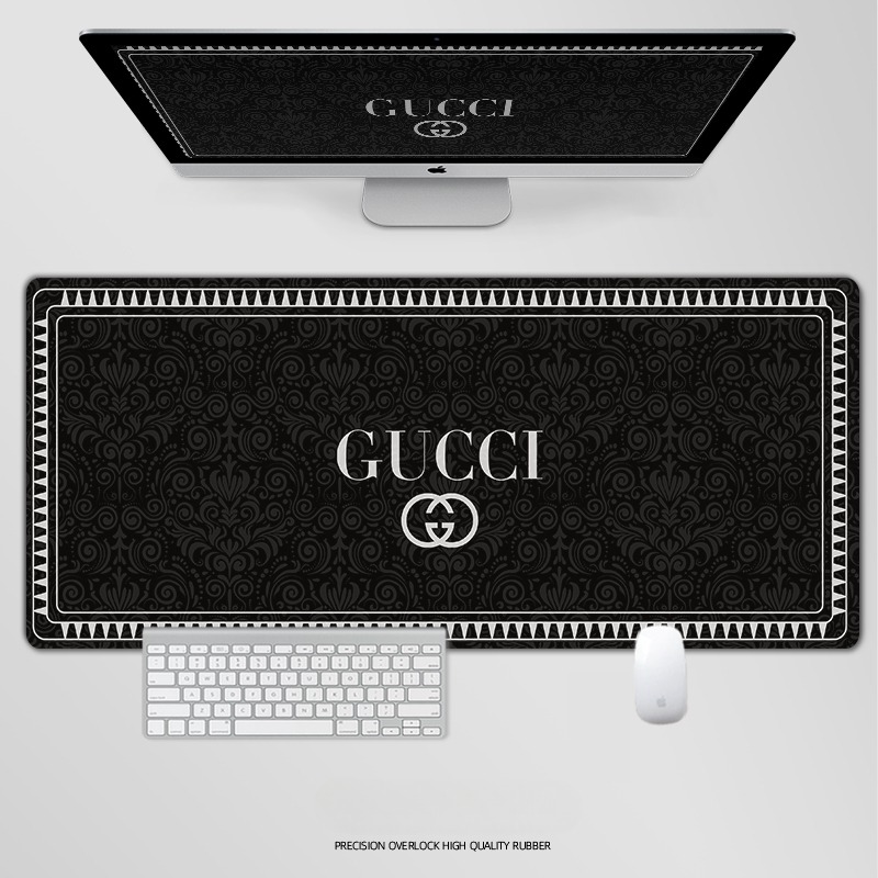 古馳電競超大遊戲加厚防滑鼠標墊