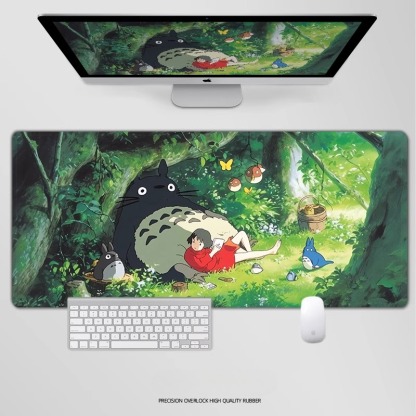 龍貓電競超大遊戲加厚防滑鼠標墊