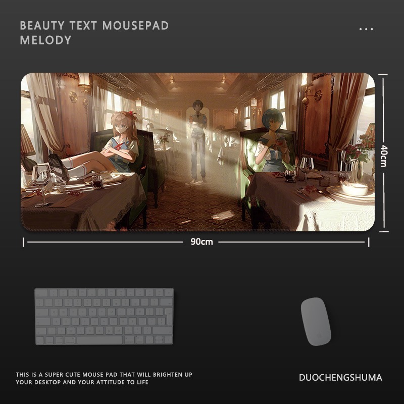 EVA新世紀福音戰士電競超大遊戲加厚防滑鼠標墊