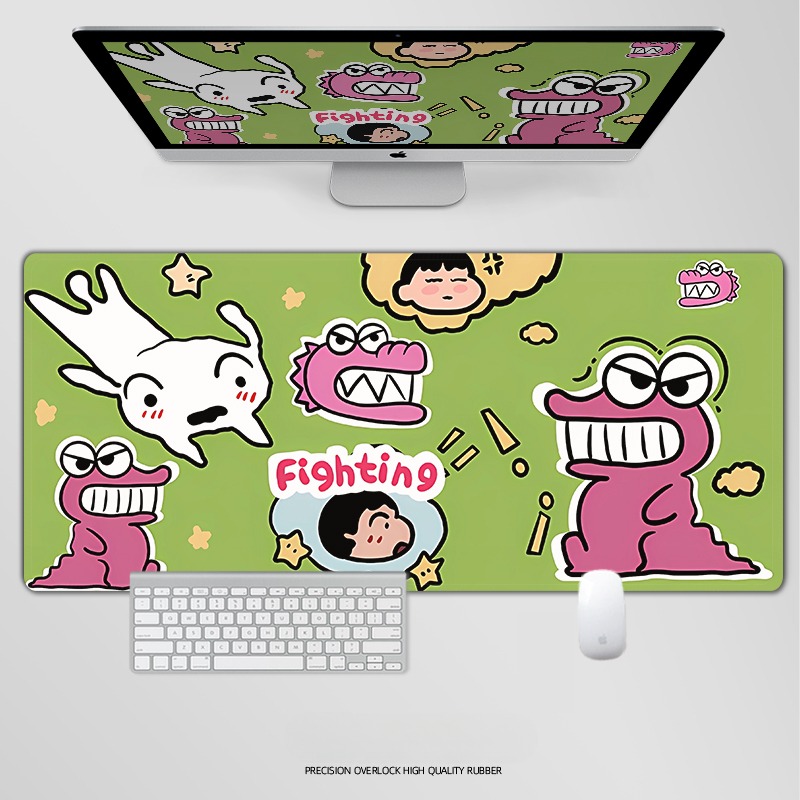 蠟筆小新電競超大遊戲加厚防滑鼠標墊