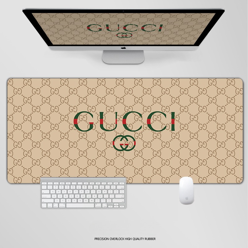 古馳電競超大遊戲加厚防滑鼠標墊
