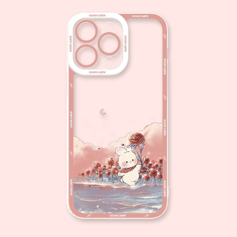 玫瑰花天使眼透明防摔軟殼