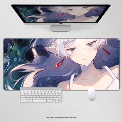 葬送的芙莉蓮鼠標墊辛美爾菲倫伏拉梅鍵盤墊超大電競遊戲桌墊定製