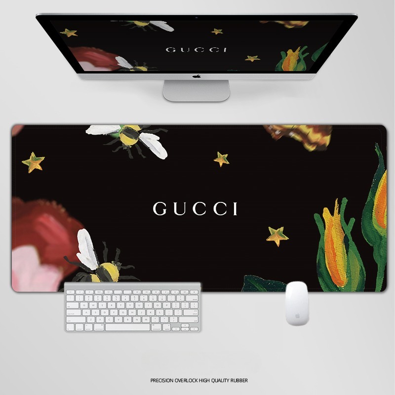 古馳電競超大遊戲加厚防滑鼠標墊